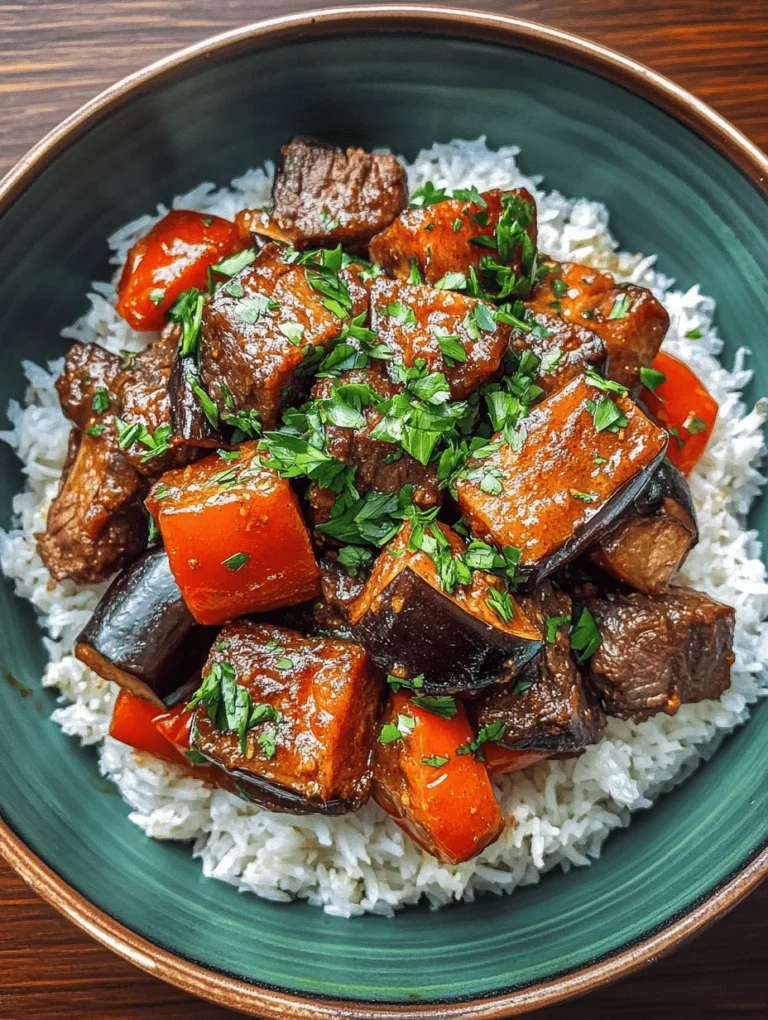 Khoresh Bademjan is a celebrated dish within Persian cuisine, revered for its rich flavors and heartwarming qualities. This Persian eggplant stew is not just a meal; it embodies the essence of family gatherings and the warmth of home-cooked food. The dish is a staple in many Iranian households, often served alongside fragrant basmati rice, creating a comforting and satisfying dining experience.