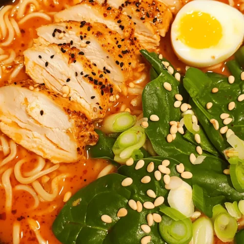 In the world of comfort food, few dishes can rival the heartiness and flavor explosion of ramen. This Fiery Chicken Ramen with Creamy Garlic Sauce not only warms the soul but also brings a delightful kick to your dining experience. Packed with tender chicken thighs, vibrant vegetables, and a rich, creamy sauce, this recipe is perfect for a cozy night in or impressing guests at your next dinner party. The combination of spicy and creamy elements creates a unique bowl of ramen that is both satisfying and memorable. Join us as we explore the components of this delicious dish, its cultural significance, and how to create it step by step.
