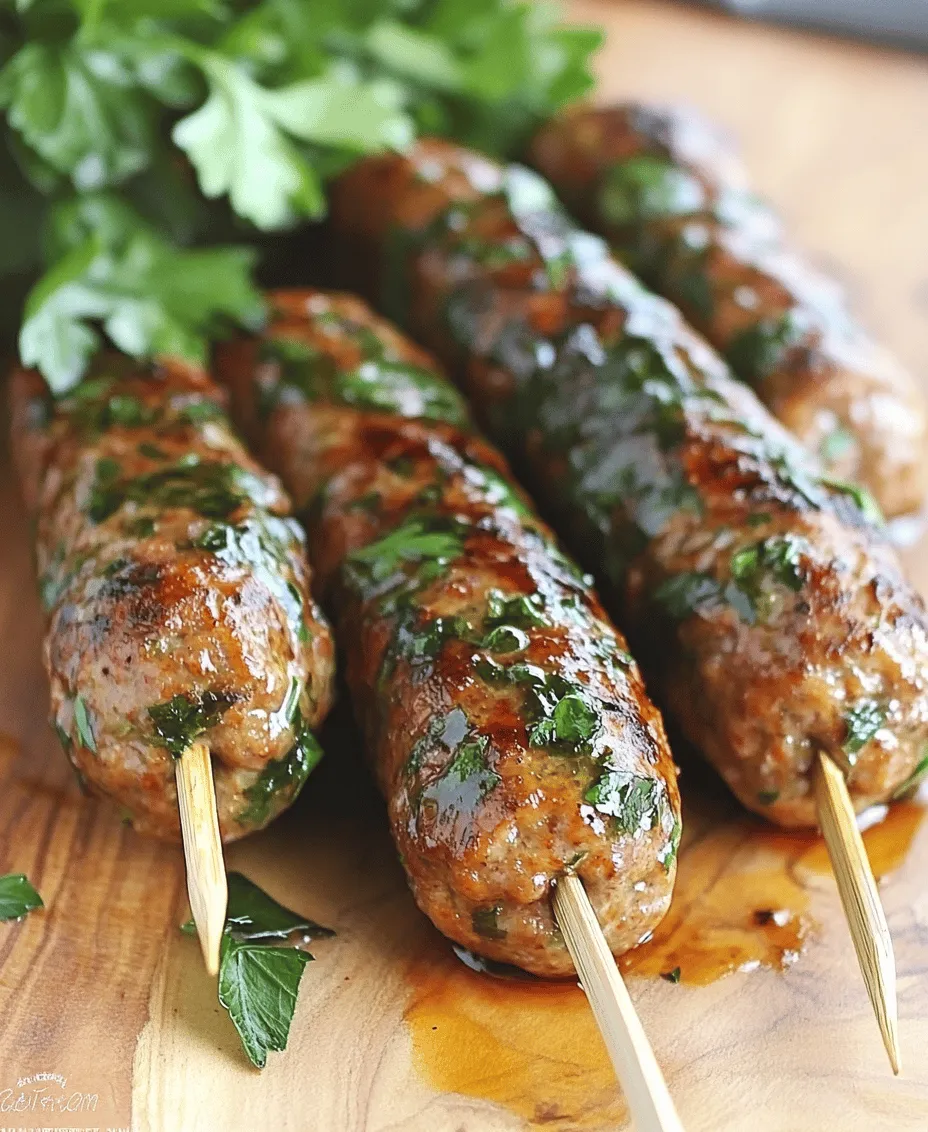 In the dynamic world of grilling, few dishes can match the flavor, versatility, and satisfaction that skewers offer. Our Sizzling Herb-Infused Chicken Sausage Skewers are not merely a culinary treat; they represent a healthy and delicious option suitable for any occasion. With an exquisite combination of fresh herbs, aromatic spices, and lean ground chicken, these skewers are brimming with flavor and remarkably easy to prepare. Whether you're hosting an outdoor summer barbecue, planning a picnic, or simply looking for a quick and nutritious weeknight dinner, this recipe provides a fantastic way to enjoy wholesome ingredients with minimal effort.