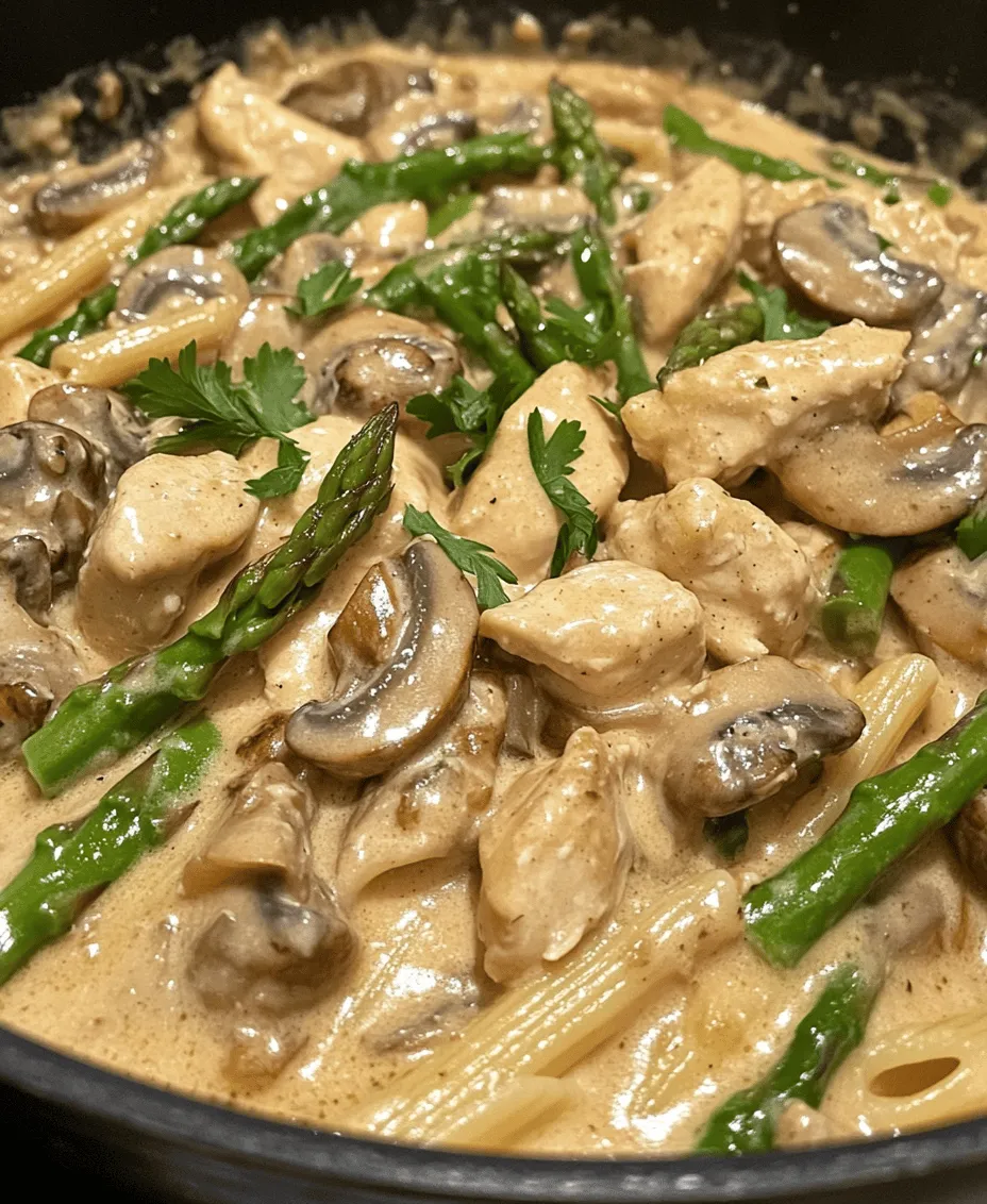 Are you in search of a meal that brings comfort, flavor, and nutrition to your dinner table without consuming your entire evening? Look no further than Creamy Mushroom and Asparagus Chicken Penne! This dish perfectly marries the earthiness of mushrooms and the freshness of asparagus with tender chicken and perfectly cooked penne pasta, all enveloped in a luscious creamy sauce. Not only is this recipe a crowd-pleaser, but it can also be prepared quickly, making it an ideal choice for busy families and weeknight dinners. Pasta lovers will find themselves enchanted by the delightful blend of flavors and textures in this dish, while health-conscious eaters will appreciate the balance of protein and vegetables.