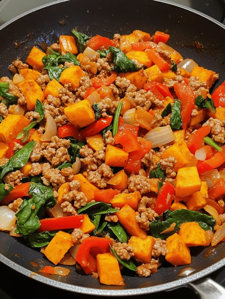 Incorporating lean proteins, like ground turkey, and complex carbohydrates, such as sweet potatoes, into your meals is crucial for maintaining a healthy lifestyle. Lean proteins are essential for muscle repair and growth, while complex carbohydrates provide sustained energy, making them a perfect pairing for any meal. Not only does this combination help you feel fuller for longer, but it also supports overall health and wellness. When cooked together in a skillet, these ingredients create a satisfying and nourishing dish that can be enjoyed any day of the week.
