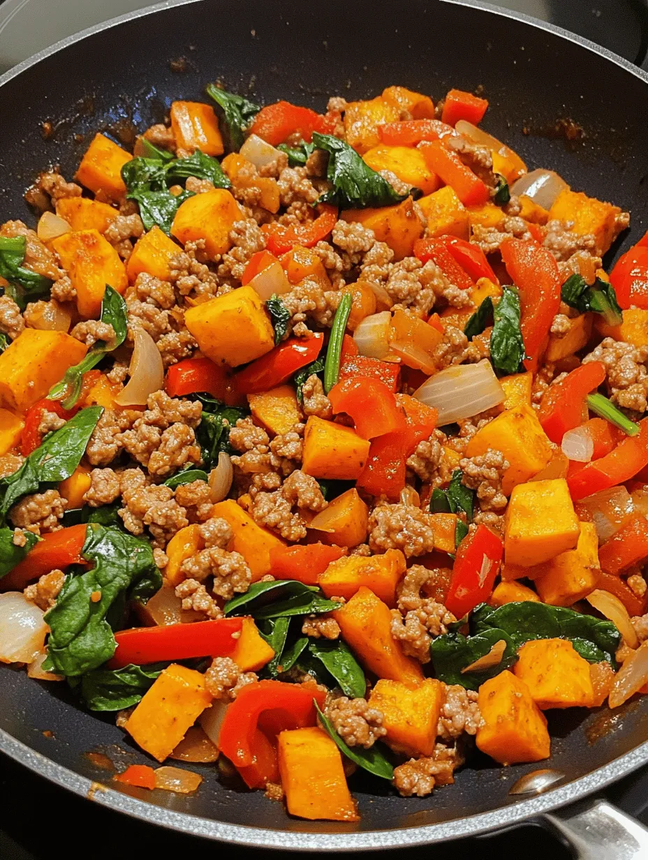 Incorporating lean proteins, like ground turkey, and complex carbohydrates, such as sweet potatoes, into your meals is crucial for maintaining a healthy lifestyle. Lean proteins are essential for muscle repair and growth, while complex carbohydrates provide sustained energy, making them a perfect pairing for any meal. Not only does this combination help you feel fuller for longer, but it also supports overall health and wellness. When cooked together in a skillet, these ingredients create a satisfying and nourishing dish that can be enjoyed any day of the week.