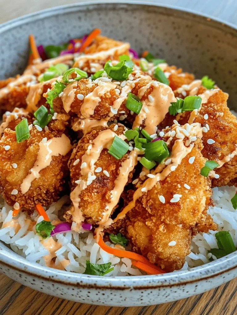 The Bang Bang Chicken Bowl is more than just a meal; it’s a culinary experience that tantalizes the senses with its vibrant flavors and delightful textures. Combining tender, crispy chicken with aromatic jasmine rice and a medley of fresh vegetables, this dish has taken the food world by storm. Its appeal lies not only in its satisfying taste but also in its beautiful presentation, making it a perfect option for a cozy dinner or a trendy lunch.