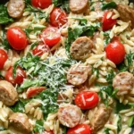 In a time where convenience is key, one-pan meals stand out as a go-to option for many home cooks. They are not only quick to prepare but also minimize cleanup, allowing you to enjoy your meal without the burden of a mountain of dishes afterward. The Creamy Chicken Sausage Orzo Skillet exemplifies this effortless cooking style, providing an entire meal in just one skillet. This recipe is ideal for busy weeknights when you want to whip up something delicious without spending hours in the kitchen.