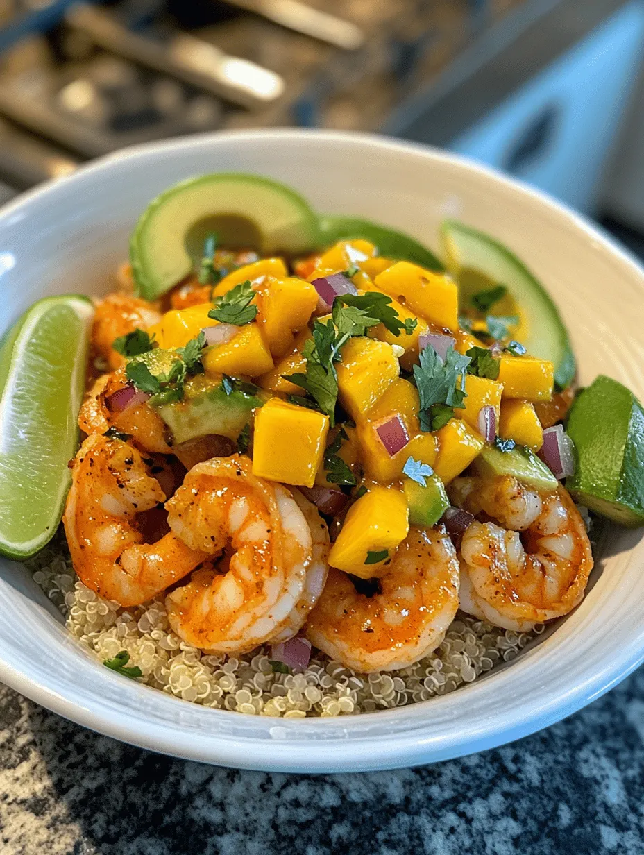In the realm of healthy and vibrant meals, Tropical Shrimp & Avocado Bowls stand out as a culinary gem that not only tantalizes the taste buds but also nourishes the body. This dish harmoniously blends the succulent flavors of fresh shrimp with the creamy texture of ripe avocados and the bright, sweet notes of mango salsa. Topped off with a zesty lime-chili sauce, these bowls are an explosion of flavors that transports you to a tropical paradise with every bite.