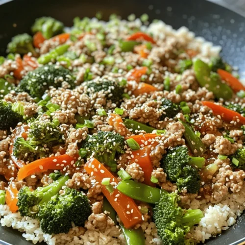 The beauty of stir fry lies in its versatility and speed. In just a matter of minutes, you can transform a handful of fresh ingredients into a mouthwatering meal. The high heat cooking method used in stir frying seals in flavors and nutrients, resulting in a dish that is both tasty and healthy. This particular recipe leverages the lean protein of ground turkey along with a colorful array of vegetables, ensuring that every bite is both satisfying and nutritious.