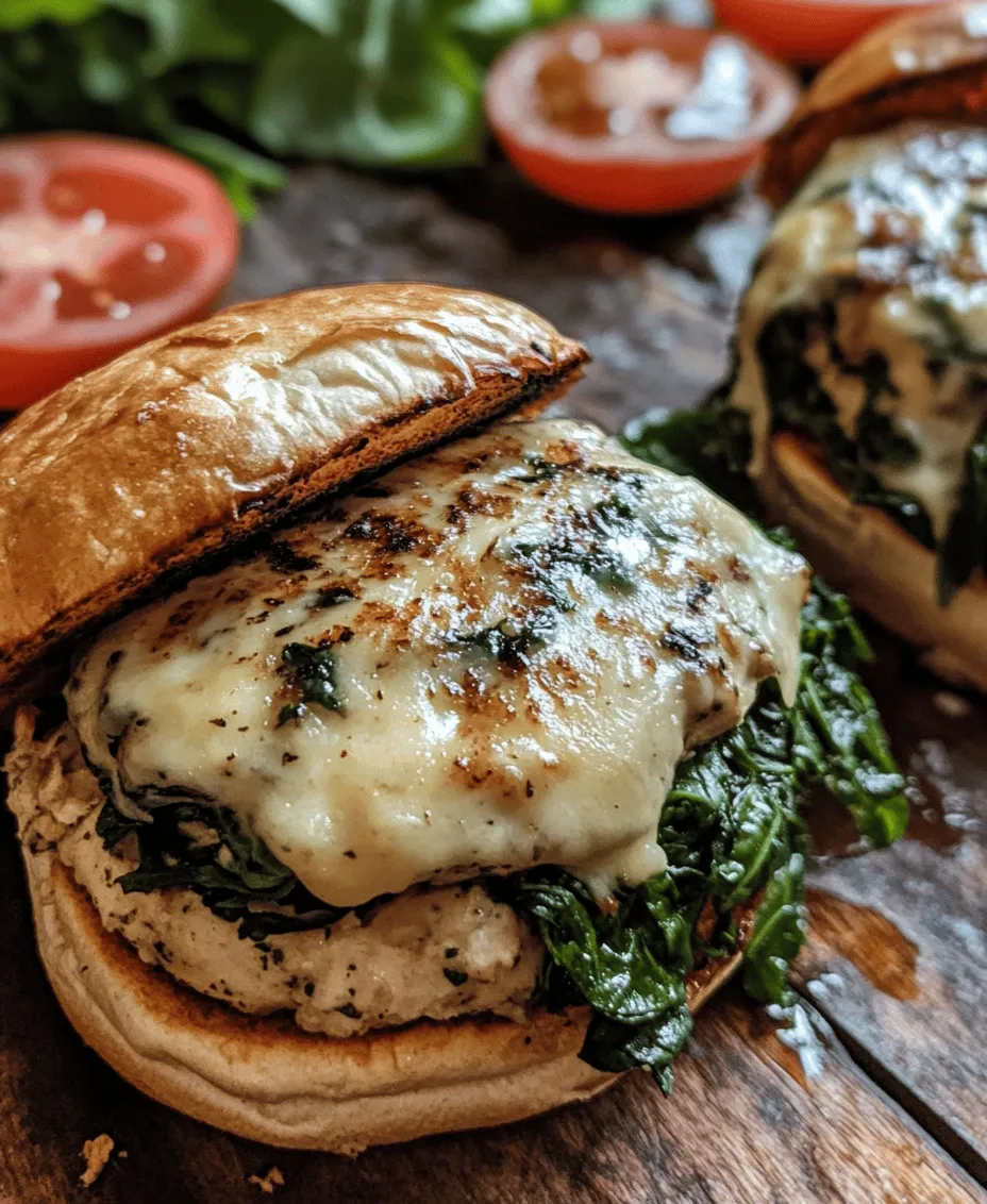 In recent years, chicken burgers have surged in popularity, emerging as a beloved alternative to traditional beef patties. This shift is not just a trend; it’s a response to the growing demand for healthier, lighter options that do not compromise on flavor. Among the myriad of chicken burger recipes available, the <strong>White Cheddar and Spinach Chicken Burger</strong> stands out as a deliciously innovative choice. This recipe combines the lean protein of ground chicken with the rich flavors of white cheddar cheese and the nutritional powerhouse that is spinach, resulting in a burger that is both satisfying and wholesome.” /></p>
</p>
<h2>Step-by-Step Preparation of White Cheddar and Spinach Chicken Burgers</h2>
</p>
<p>Creating the perfect White Cheddar and Spinach Chicken Burgers involves a few critical steps that ensure flavor, texture, and presentation are all spot on. By following this comprehensive guide, you’ll be able to master the art of mixing, shaping, cooking, and serving these delicious burgers.</p>
</p>
<h3>Mixing the Ingredients</h3>
</p>
<p>Start by gathering your ingredients: ground chicken, fresh spinach, grated white cheddar cheese, breadcrumbs, garlic, onion, and seasonings. In a large mixing bowl, combine the ground chicken with the chopped spinach and grated white cheddar. The key to a flavorful burger is thorough mixing.</p>
</p>
<p>Using your hands, gently mix the ingredients until they are just combined. Be careful not to overmix, as this can result in tough patties. The goal is to evenly distribute the cheese and spinach throughout the chicken. The spinach not only adds a vibrant green color but also provides moisture and nutrition, while the white cheddar contributes a rich, creamy flavor that elevates the burger.</p>
</p>
<h3>Shaping the Burger Patties</h3>
</p>
<p>Once the mixture is well combined, it’s time to shape your patties. To achieve uniform size and cooking consistency, you can use a kitchen scale to weigh out the chicken mixture, aiming for about 6 ounces per patty. Alternatively, you can use a measuring cup to scoop the mixture.</p>
</p>
<p>Wet your hands slightly to prevent sticking as you form each patty. Press down gently but firmly to ensure they hold their shape. Aim for a thickness of about ¾ inch, as thinner patties will cook too quickly and may dry out. Once shaped, use your thumb to make a small indentation in the center of each patty; this helps them cook evenly and prevents them from puffing up during cooking.</p>
</p>
<h3>Cooking Methods: Skillet Cooking vs. Grilling</h3>
</p>
<p>When it comes to cooking your chicken burgers, you have two popular methods: skillet cooking or grilling. Each method has its pros and cons.</p>
</p>
<p><strong>Skillet Cooking</strong>: Cooking your burgers in a skillet is a quick and efficient method. Preheat a non-stick skillet over medium heat and add a drizzle of olive oil. Once the skillet is hot, place your patties in and cook for about 5-6 minutes on each side. The advantage of skillet cooking is the ability to control the temperature closely, allowing for even cooking and a beautifully browned crust.</p>
</p>
<p><strong>Grilling</strong>: For those who love the smoky flavor that grilling imparts, preheat your grill to medium-high heat. Place the patties on the grill and cook for 5-6 minutes per side. Be mindful of flare-ups caused by dripping fat, and adjust the heat as necessary. Grilling can yield a pleasing char and is ideal for outdoor gatherings.</p>
</p>
<p>Regardless of the method you choose, always aim for the perfect internal temperature of 165°F (75°C) for safety and juiciness. A meat thermometer is a handy tool to ensure the burgers are cooked through without overdoing them.</p>
</p>
<h3>Toasting Burger Buns</h3>
</p>
<p>While your burgers are cooking, don’t forget about the buns. Toasting your burger buns enhances their flavor and texture, making for a more enjoyable eating experience.</p>
</p>
<p>For skillet cooking, you can simply place the cut sides of the buns in the same skillet after the burgers are done, allowing them to soak up some of the delicious chicken juices. If you’re grilling, place the buns cut-side down on the grill for about 1-2 minutes, keeping an eye on them to prevent burning. The goal is to achieve a golden-brown crust that will hold up against the juicy burger and toppings.</p>
</p>
<h2>Serving Suggestions and Pairing Ideas</h2>
</p>
<p>Once your White Cheddar and Spinach Chicken Burgers are cooked and your buns are toasted, it’s time to assemble and serve.</p>
</p>
<h3>Recommended Toppings</h3>
</p>
<p>The beauty of these chicken burgers is their versatility. Here are some recommended toppings that complement the flavors beautifully:</p>
</p>
<p>– <strong>Lettuce</strong>: Crisp romaine or butter lettuce adds a refreshing crunch.</p>
<p>– <strong>Tomato</strong>: Fresh slices of ripe tomato provide juiciness and acidity.</p>
<p>– <strong>Condiments</strong>: A dollop of creamy mayonnaise, spicy mustard, or tangy barbecue sauce can enhance the flavor profile. For a healthier twist, consider using a yogurt-based sauce or homemade pesto.</p>
</p>
<p>Feel free to experiment with toppings such as avocado slices, pickled jalapeños, or even a slice of crispy bacon for added flavor.</p>
</p>
<h3>Side Dish Ideas</h3>
</p>
<p>Pair your burgers with delicious side dishes that balance the meal. Here are some ideas:</p>
</p>
<p>– <strong>Salads</strong>: A light, vibrant salad with mixed greens, cherry tomatoes, and a lemon vinaigrette makes a perfect complement.</p>
<p>– <strong>Sweet Potato Fries</strong>: Crispy sweet potato fries add a healthy and sweet contrast to the savory burgers.</p>
<p>– <strong>Coleslaw</strong>: A tangy coleslaw can provide crunch and acidity, cutting through the richness of the cheese and chicken.</p>
</p>
<h3>Beverage Pairings</h3>
</p>
<p>To elevate your meal, consider these beverage pairings:</p>
</p>
<p>– <strong>Craft Beer</strong>: A light lager or pale ale pairs excellently with the flavors of chicken and cheese.</p>
<p>– <strong>Iced Tea</strong>: A refreshing iced tea, whether sweetened or unsweetened, can cleanse the palate.</p>
<p>– <strong>Lemonade</strong>: A homemade lemonade, with its bright acidity, is particularly delightful during warm months.</p>
</p>
<h2>Nutritional Information</h2>
</p>
<p>Understanding the nutritional content of your White Cheddar and Spinach Chicken Burgers can help you make informed choices. Here’s a breakdown per serving (based on a burger patty with a bun and basic toppings):</p>
</p>
<p>– <strong>Calories</strong>: Approximately 400-450</p>
<p>– <strong>Protein</strong>: 30-35 grams</p>
<p>– <strong>Fats</strong>: 20-25 grams (depending on the bun and toppings)</p>
<p>– <strong>Carbohydrates</strong>: 30-35 grams</p>
</p>
<h3>Dietary Considerations</h3>
</p>
<p>For those with specific dietary considerations, this recipe can be easily adapted:</p>
</p>
<p>– <strong>Gluten-Free</strong>: Substitute regular breadcrumbs with gluten-free breadcrumbs or crushed gluten-free crackers. Ensure the buns are gluten-free as well.</p>
<p>– <strong>Vegetarian Alternative</strong>: For a vegetarian option, consider using a plant-based ground meat substitute, or create a chickpea or lentil-based patty that incorporates spinach and cheese.</p>
</p>
<h2>Conclusion</h2>
</p>
<p>The White Cheddar and Spinach Chicken Burgers are not just a delicious meal option; they are a nutritious alternative that can satisfy cravings without compromising on flavor. With their rich taste derived from the white cheddar and the added health benefits of spinach, these burgers can be a fantastic addition to your weekly meal rotation.</p>
</p>
<p>Encouraging family and friends to join you in the kitchen to create these burgers can turn a simple meal into a fun culinary experience. Whether you’re grilling in the summer or cooking on the stovetop in the winter, this recipe is versatile enough to fit any occasion.</p>
</p>
<p>By trying this recipe at home, you’ll not only enjoy a tasty burger but also embrace a healthier lifestyle. So gather your ingredients, fire up the skillet or grill, and treat your loved ones to a delightful burger they won’t forget!</p>
<div id=