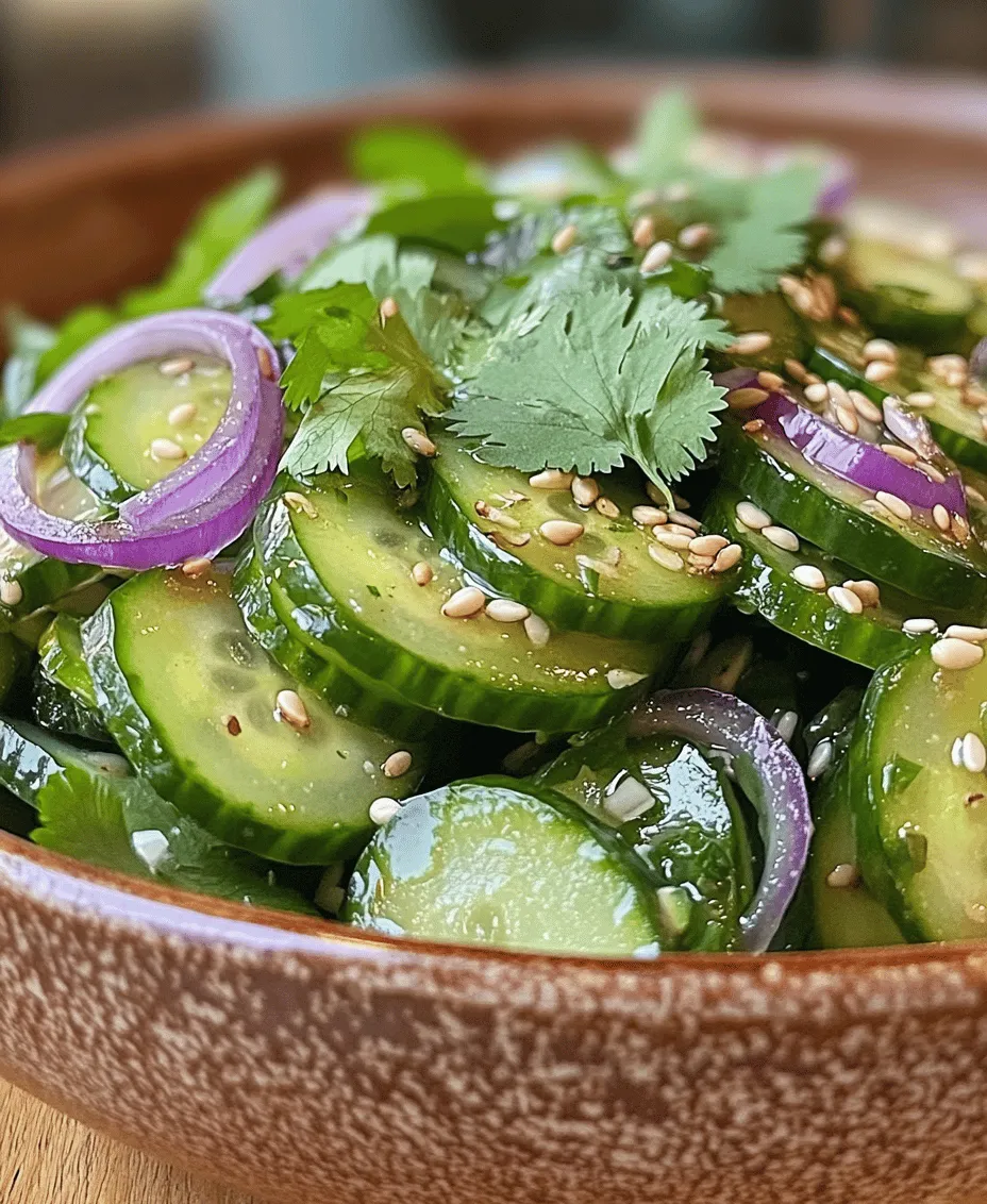 In recent years, Asian cuisine has captured the hearts—and palates—of food lovers around the globe, becoming a staple in many Western diets. The explosion of flavors, vibrant colors, and healthy ingredients makes dishes from this culinary tradition irresistible. One such dish that exemplifies the essence of Asian cooking is the Refreshing Asian Cucumber Salad. This light and flavorful salad showcases the crispness of cucumbers combined with an array of aromatic and zesty ingredients, making it not only a refreshing side dish but also an ideal snack for those hot summer days.