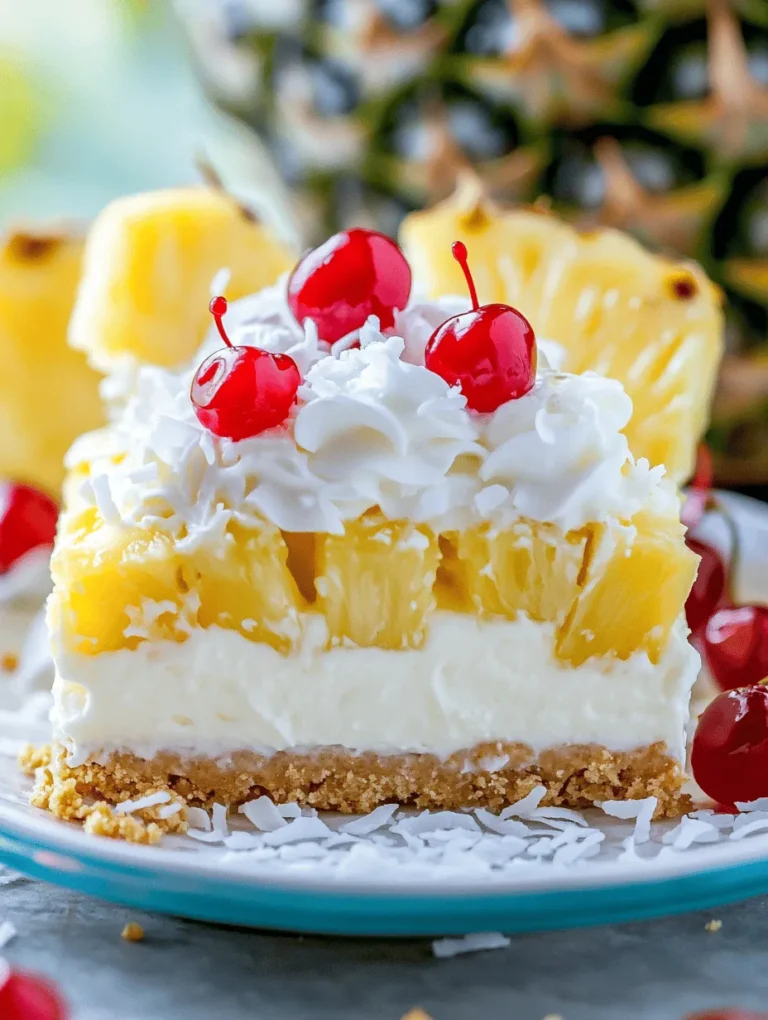 Welcome to the delightful world of no-bake desserts, where simplicity meets satisfaction in the most delicious way! If you’re looking for a treat that embodies the essence of summer while requiring minimal effort, then the Tropical Paradise No Bake Pineapple Cream Dessert is your perfect match. This refreshing dessert boasts a harmonious blend of tropical flavors and a creamy texture that is sure to impress at any gathering. Whether you’re a novice baker or an experienced home cook, this recipe allows you to whip up a delightful treat that brings sunshine to your table.