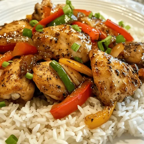 Welcome to the vibrant and mouthwatering world of Asian-inspired cuisine! Today, we will explore a dish that epitomizes the bold flavors and tantalizing aromas characteristic of this culinary tradition—Sizzling Black Pepper Chicken. This delightful recipe is the perfect blend of tender chicken thighs, freshly ground black pepper, and a colorful medley of vegetables, making it a fantastic choice for both weeknight dinners and special occasions.
