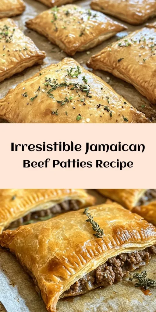 Experience the vibrant flavors of Jamaica with homemade Beef Patties! This savory recipe features a spiced ground beef filling mixed with onion, garlic, and Scotch bonnet pepper, all encased in a golden, flaky pastry infused with turmeric for that beautiful color. Perfect as a snack or meal, these patties are sure to impress. Bake them for a deliciously crispy finish and serve warm with a spicy dipping sauce. Your taste buds will thank you!