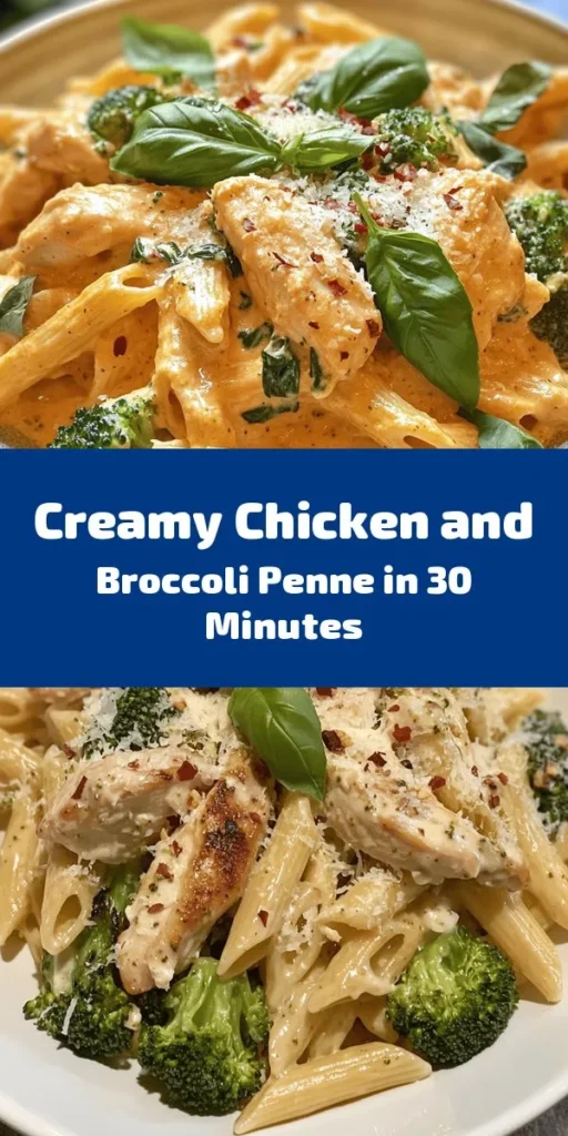 Whip up a comforting meal with this creamy broccoli and chicken penne delight! This easy recipe combines tender penne pasta, fresh broccoli, and juicy chicken cooked in a rich garlic Parmesan sauce. Perfect for family dinners or a cozy night in, it’s ready in just 30 minutes. Add a kick with red pepper flakes and finish with fresh herbs for a vibrant touch. Delicious, satisfying, and perfect for any night of the week!