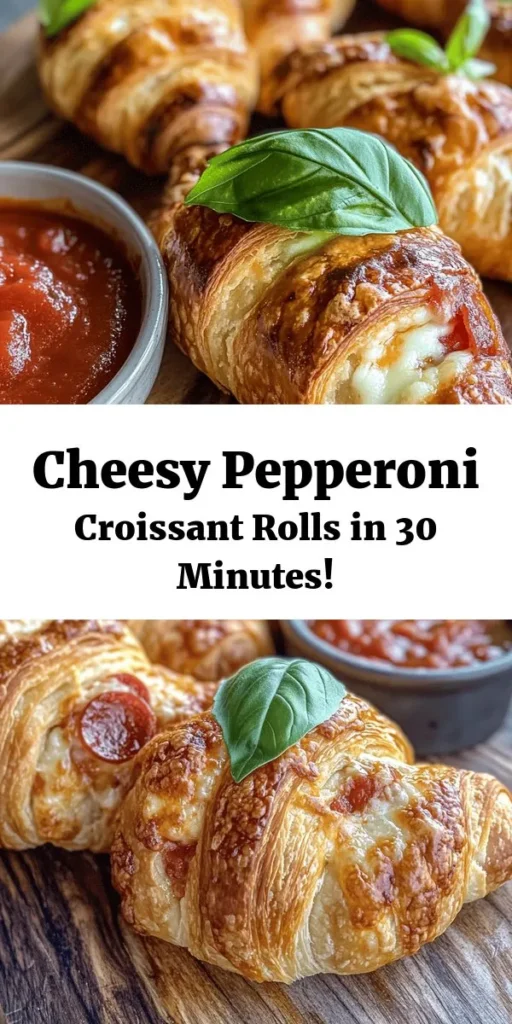 Treat yourself to these Mozzarella Pepperoni Croissant Rolls, a delightful fusion of flaky pastry and cheesy goodness! Perfect for appetizers or a cozy snack, these easy-to-make treats combine crescent roll dough, melty mozzarella, savory mini pepperoni, and a hint of Italian seasoning. Serve them warm with marinara sauce for dipping and a sprinkle of fresh basil for a delicious touch. Ready in just 30 minutes, they’re sure to be a hit!