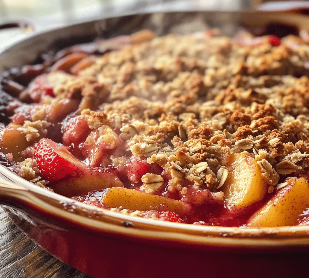There's something undeniably enchanting about the combination of strawberries and peaches, especially when they come together in a delightful dessert like Strawberry Peach Crisp. This dish captures the very essence of summer, showcasing the sweet, juicy fruits that are at their peak during the warm months. Whether you're hosting a family gathering, enjoying a quiet dinner at home, or simply looking for a comforting treat after a long day, this crisp is sure to please. Its vibrant flavors, combined with a crunchy topping, make it a versatile choice for any occasion.