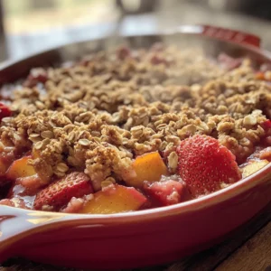 There's something undeniably enchanting about the combination of strawberries and peaches, especially when they come together in a delightful dessert like Strawberry Peach Crisp. This dish captures the very essence of summer, showcasing the sweet, juicy fruits that are at their peak during the warm months. Whether you're hosting a family gathering, enjoying a quiet dinner at home, or simply looking for a comforting treat after a long day, this crisp is sure to please. Its vibrant flavors, combined with a crunchy topping, make it a versatile choice for any occasion.