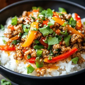 If you're looking for a meal that delivers both a punch of flavor and a satisfying texture, look no further than the Firecracker Ground Chicken Bowl. This dish is a delightful fusion that combines the savory richness of ground chicken with a vibrant mix of vegetables and a tantalizing sauce that brings everything together. The Firecracker Ground Chicken Bowl is not just a feast for the senses; it is also a practical choice for busy weeknights when you need dinner on the table in a hurry. With a preparation time of under 30 minutes, this dish fits into your hectic schedule while still providing a wholesome and delicious meal for the whole family.