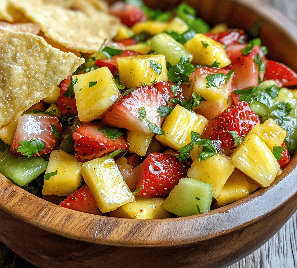 In the world of culinary delights, few dishes can match the vibrant appeal of Spicy Fruit Salsa with Crunchy Cinnamon Chips. This refreshing and zesty recipe combines the natural sweetness of fresh fruits with a hint of spice, creating an explosion of flavors that tantalize the taste buds. Whether you’re entertaining guests at a summer barbecue or in need of a quick and healthy snack, this fruit salsa serves as a versatile option that can double as a delightful dessert. With its colorful presentation and diverse flavor profile, it’s no surprise that this dish has become a favorite among food enthusiasts.