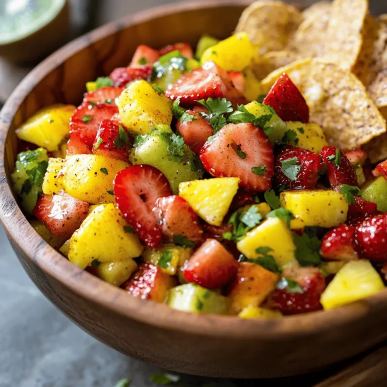 In the world of culinary delights, few dishes can match the vibrant appeal of Spicy Fruit Salsa with Crunchy Cinnamon Chips. This refreshing and zesty recipe combines the natural sweetness of fresh fruits with a hint of spice, creating an explosion of flavors that tantalize the taste buds. Whether you’re entertaining guests at a summer barbecue or in need of a quick and healthy snack, this fruit salsa serves as a versatile option that can double as a delightful dessert. With its colorful presentation and diverse flavor profile, it’s no surprise that this dish has become a favorite among food enthusiasts.