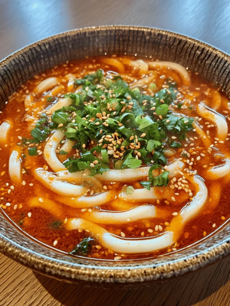 Udon noodles are thick, chewy wheat noodles that are a staple in Japanese cuisine. Traditionally made from just three basic ingredients—flour, water, and salt—these noodles are renowned for their smooth texture and ability to absorb flavors. Udon is incredibly versatile, often served in soup broths, stir-fried, or cold with dipping sauces. Their hearty nature makes them an excellent base for a variety of dishes, including our featured recipe, the Chili Oil Udon Noodles.