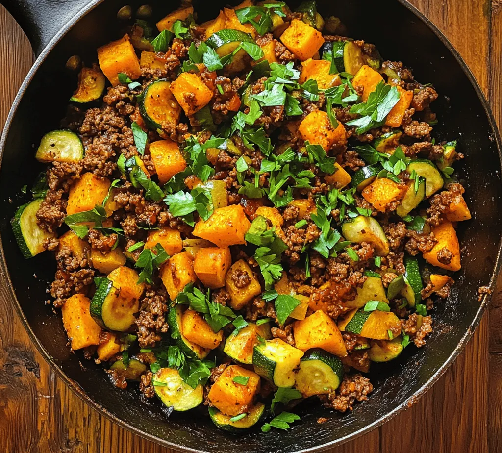 In today's fast-paced world, finding a delicious and nutritious meal that can be prepared quickly is essential for many home cooks. The *Savory Ground Beef Zucchini Sweet Potato Skillet* is a perfect solution, combining hearty ingredients in a single skillet for a meal that is both satisfying and easy to clean up. This one-pot dish not only saves time but also brings together a medley of flavors and textures that will delight your taste buds.