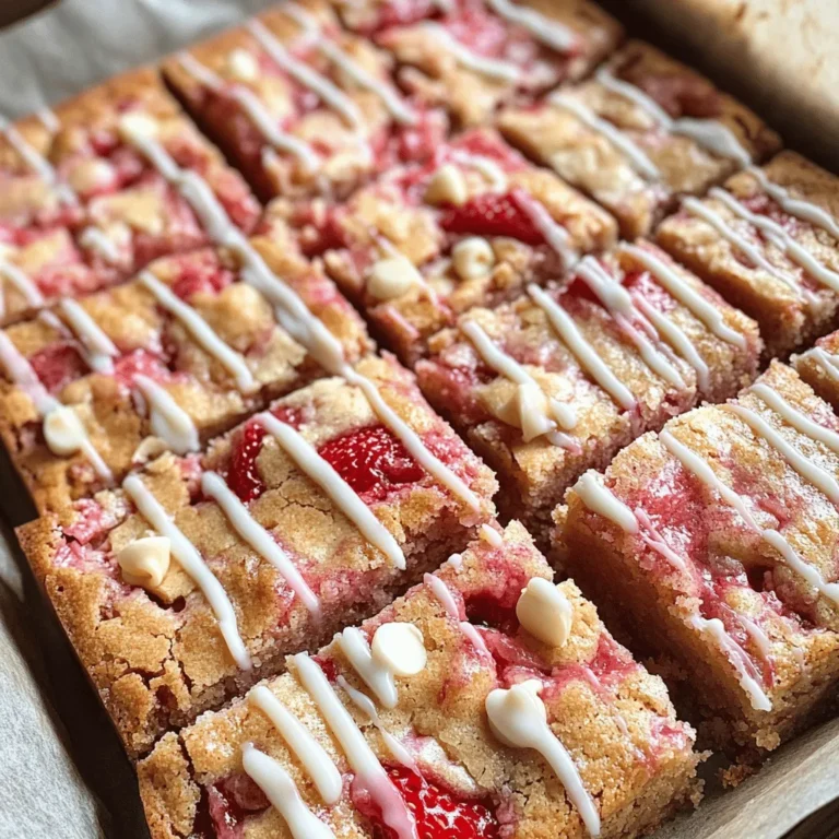 In the ever-evolving world of desserts, blondies have carved out a special niche for themselves, growing in popularity among bakers and dessert lovers alike. These delectable treats offer a delightful alternative to traditional brownies, showcasing a rich, buttery base that can be enhanced with a myriad of flavors. Among the most enticing variations are Strawberry Lemon Blondies, a vibrant dessert that perfectly balances the sweetness of strawberries with the refreshing tartness of lemons. Whether enjoyed as a mid-afternoon snack or served at a summer gathering, these blondies bring a burst of flavor that captivates the palate.