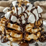 Imagine the cozy ambiance of a campfire, the sweet aroma of melting chocolate, and the satisfying crunch of graham crackers, all wrapped up in a warm, fluffy waffle. Welcome to the world of Indulgent S’mores Waffles—a delightful fusion of two beloved treats that brings nostalgia and joy to your breakfast table or dessert spread. This recipe takes the classic S’mores, typically enjoyed around a fire, and transforms them into a versatile waffle that can be enjoyed any time of day.