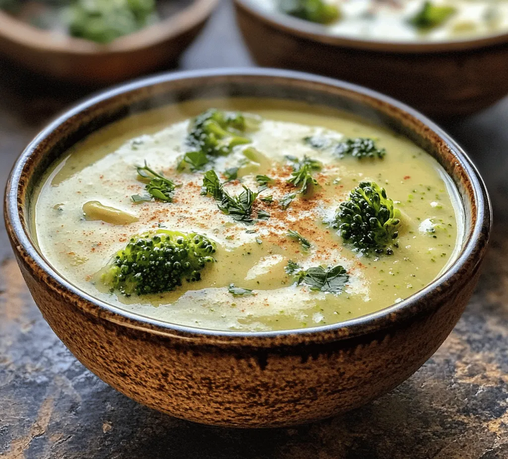 There's nothing quite like a warm bowl of soup to soothe the soul, and Cheesy Broccoli Bliss Soup is the epitome of comfort food. This rich and creamy concoction is not only deliciously indulgent but also brimming with the nutritional goodness of broccoli and cheese. Whether you're seeking a cozy meal on a chilly evening or a light, satisfying lunch during the warmer months, this soup fits the bill for any season. The combination of vibrant green broccoli and melted cheese creates a dish that is as visually appealing as it is flavorful, making it a delightful addition to any dining table.