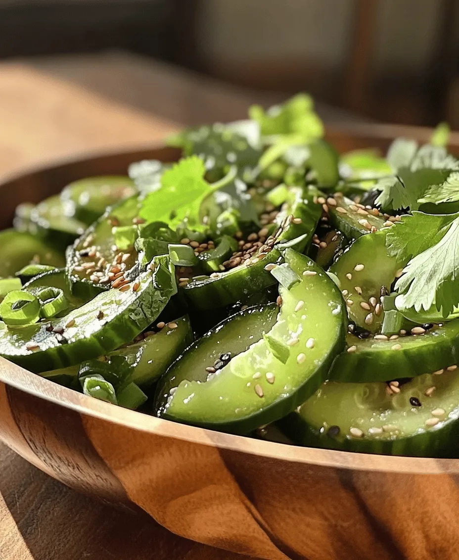 Preparing the Crunchy Asian Cucumber Salad involves a series of straightforward yet crucial steps that ensure each component contributes to the overall flavor and texture of the dish. Here’s how to do it right:
