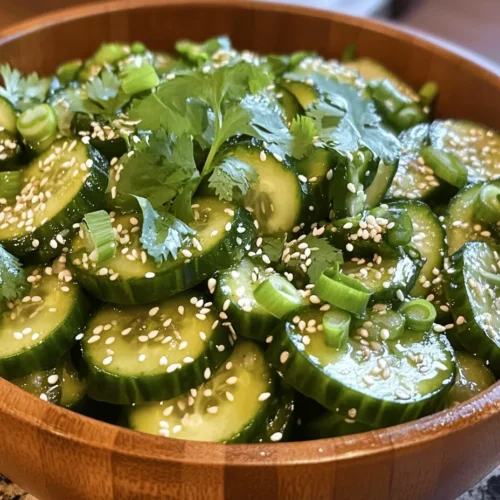 Preparing the Crunchy Asian Cucumber Salad involves a series of straightforward yet crucial steps that ensure each component contributes to the overall flavor and texture of the dish. Here’s how to do it right: