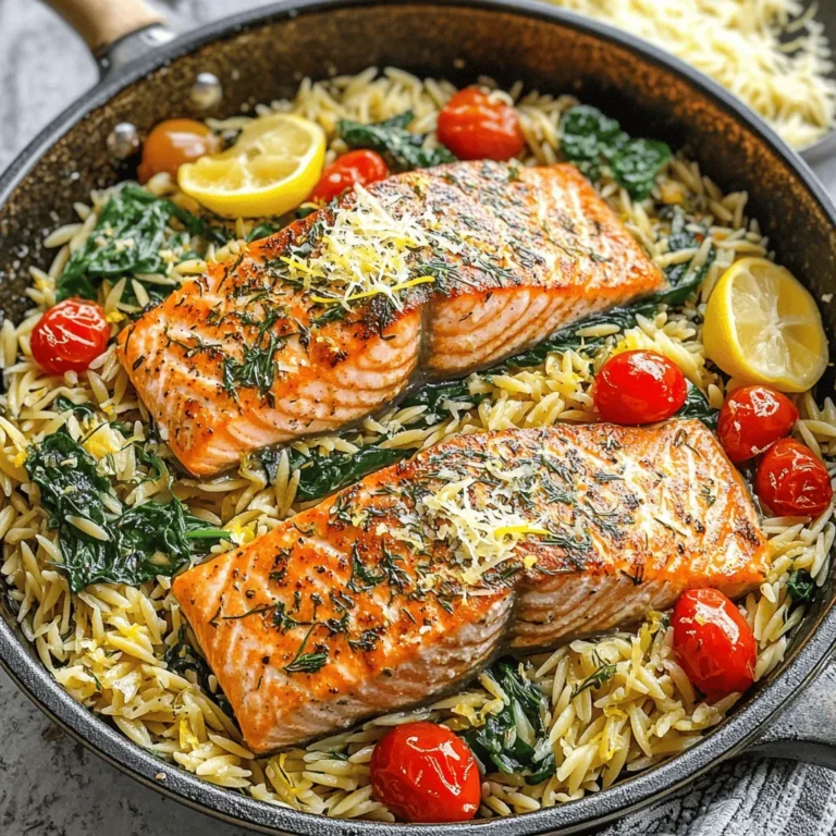 In the realm of culinary delights, few dishes encapsulate the essence of a quick, nutritious meal quite like Zesty One Skillet Salmon with Lemon Orzo. This vibrant dish not only tantalizes the taste buds but also serves as a testament to the art of cooking deliciously while maintaining a healthy lifestyle. With the pace of modern life accelerating, the need for meals that are both quick to prepare and rich in flavor has never been more crucial. This recipe is designed to cater to busy individuals and families who crave a wholesome dining experience without spending hours in the kitchen.
