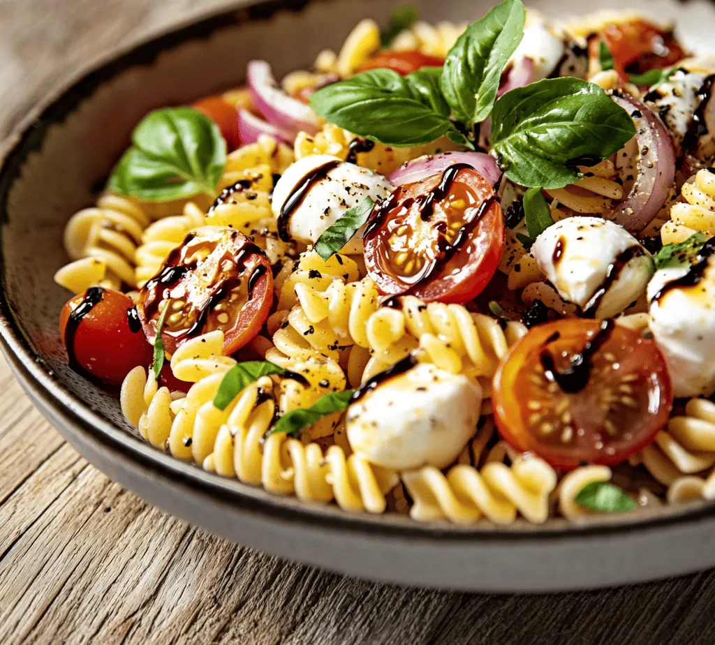 Bruschetta Pasta Salad is a vibrant and refreshing dish that marries the classic Italian antipasto—bruschetta—with the hearty comfort of pasta salad. This delightful fusion showcases a medley of fresh ingredients that not only tantalize the taste buds but also create a visually appealing presentation. Imagine the juicy burst of ripe cherry tomatoes, the creaminess of fresh mozzarella, and the fragrant aroma of basil all mingling together in a dish that captures the essence of summer dining.