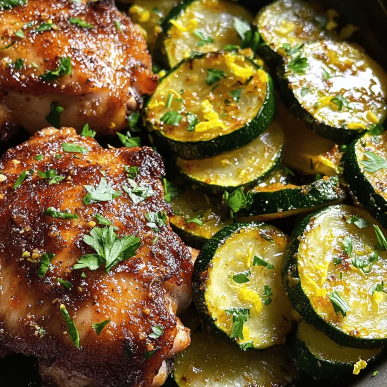If you're looking for a dish that embodies vibrant flavors and healthy eating, look no further than Zesty Asado Chicken with Sautéed Lemon Zucchini. This delightful recipe marries the zesty, marinated chicken with fresh, sautéed zucchini, creating a meal that is not only delicious but also visually appealing. The balance of citrusy brightness from the lemon and the savory depth from the marinated chicken makes this dish a standout option for weeknight dinners or special gatherings.