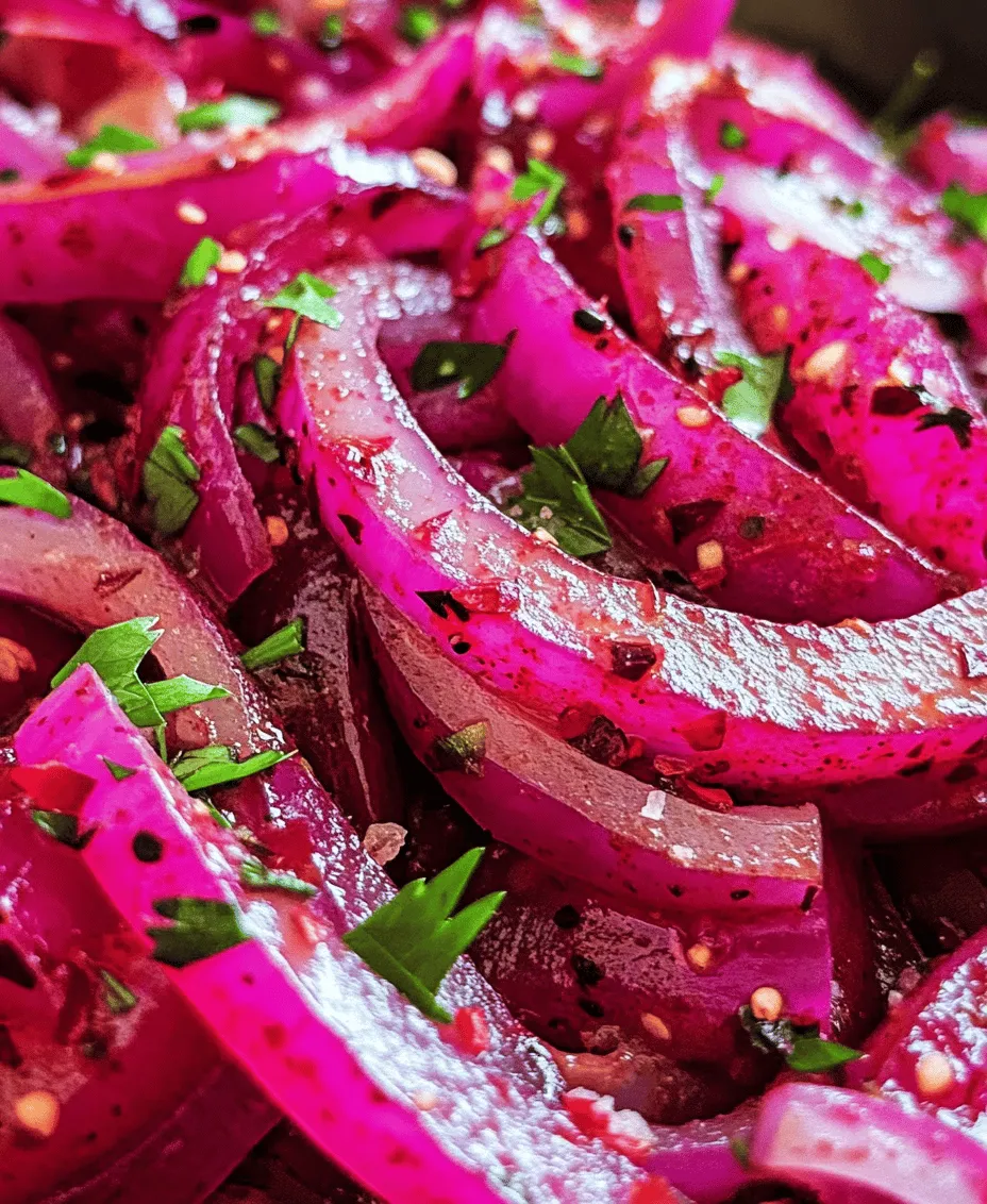 In the realm of culinary delights, few dishes manage to capture the essence of vibrant flavors quite like Sumac Onions Delight. This enticing recipe showcases the rich, tangy notes of sumac paired with the robust sweetness of red onions, creating a side dish or topping that can elevate any meal. Imagine the burst of flavor as you take a bite, the onions tender yet crisp, and the sumac providing a zesty kick that dances on your palate. Whether served alongside grilled meats, as a topping for a refreshing salad, or as part of a mezze platter, this dish proves its versatility time and again.