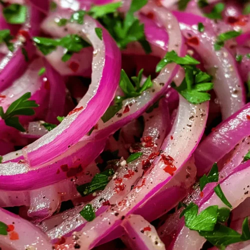 In the realm of culinary delights, few dishes manage to capture the essence of vibrant flavors quite like Sumac Onions Delight. This enticing recipe showcases the rich, tangy notes of sumac paired with the robust sweetness of red onions, creating a side dish or topping that can elevate any meal. Imagine the burst of flavor as you take a bite, the onions tender yet crisp, and the sumac providing a zesty kick that dances on your palate. Whether served alongside grilled meats, as a topping for a refreshing salad, or as part of a mezze platter, this dish proves its versatility time and again.