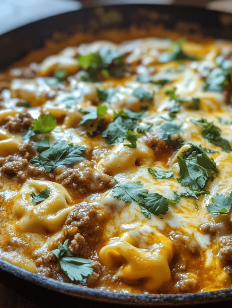 To achieve the perfect balance of flavors and textures in your Cheesy Beef Enchilada Tortellini, you'll need to gather a selection of key ingredients. Each component plays a vital role in creating the rich, satisfying experience that this dish offers.