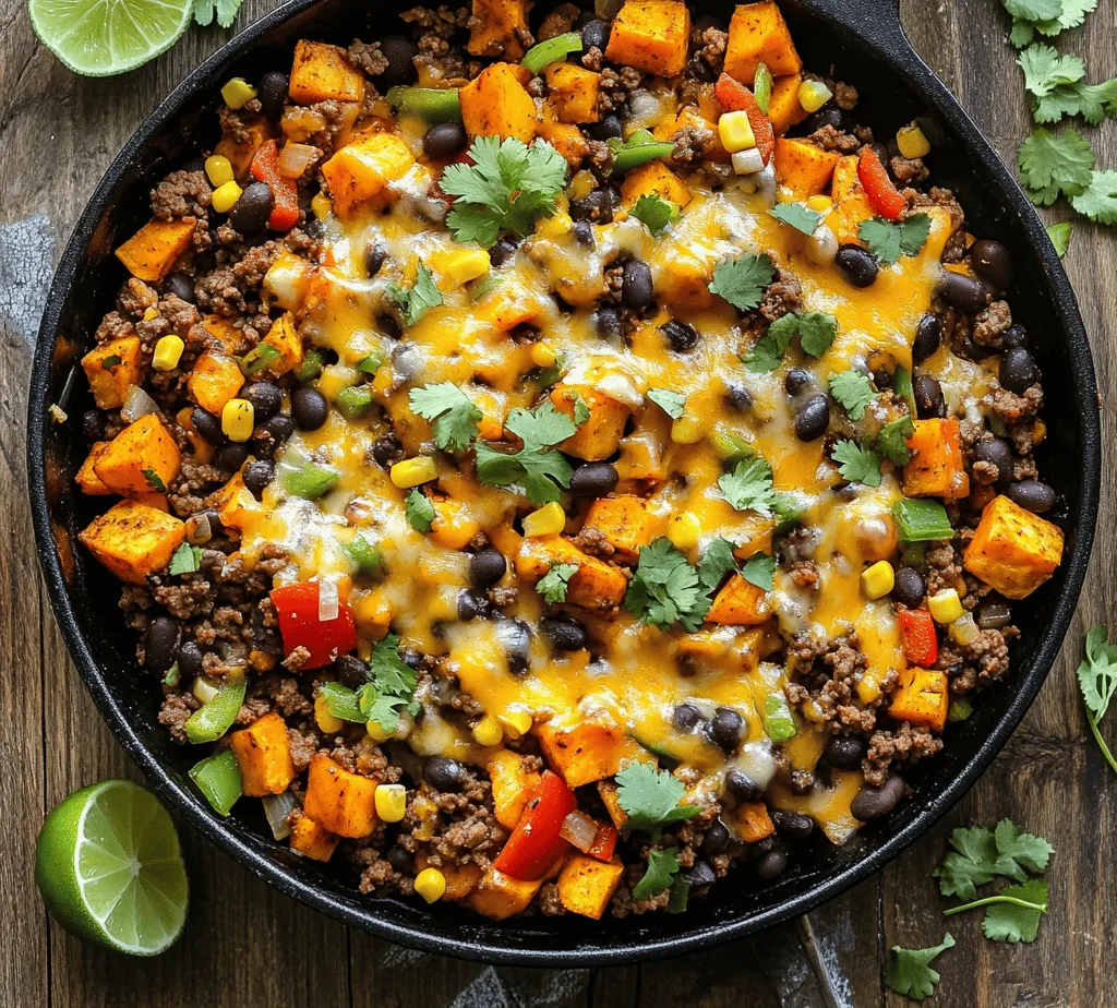 In the world of quick and nutritious meals, the Southwest Ground Beef and Sweet Potato Skillet stands out as a vibrant and hearty option that captures the essence of Southwestern cooking. This dish is not only visually appealing with its mix of colors and textures, but it also delivers a punch of flavor that can satisfy even the heartiest of appetites. As we navigate the hustle and bustle of modern life, finding meals that are both delicious and time-efficient becomes increasingly important. This one-skillet recipe is an excellent solution for busy weeknights, allowing you to prepare a wholesome dinner without the hassle of multiple pots and pans.
