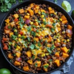 In the world of quick and nutritious meals, the Southwest Ground Beef and Sweet Potato Skillet stands out as a vibrant and hearty option that captures the essence of Southwestern cooking. This dish is not only visually appealing with its mix of colors and textures, but it also delivers a punch of flavor that can satisfy even the heartiest of appetites. As we navigate the hustle and bustle of modern life, finding meals that are both delicious and time-efficient becomes increasingly important. This one-skillet recipe is an excellent solution for busy weeknights, allowing you to prepare a wholesome dinner without the hassle of multiple pots and pans.