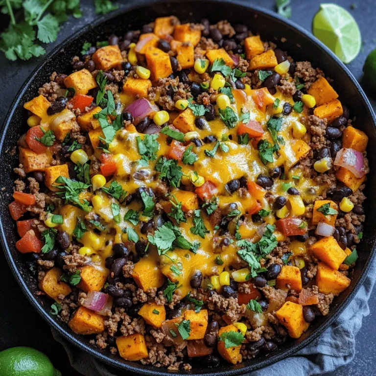In the world of quick and nutritious meals, the Southwest Ground Beef and Sweet Potato Skillet stands out as a vibrant and hearty option that captures the essence of Southwestern cooking. This dish is not only visually appealing with its mix of colors and textures, but it also delivers a punch of flavor that can satisfy even the heartiest of appetites. As we navigate the hustle and bustle of modern life, finding meals that are both delicious and time-efficient becomes increasingly important. This one-skillet recipe is an excellent solution for busy weeknights, allowing you to prepare a wholesome dinner without the hassle of multiple pots and pans.