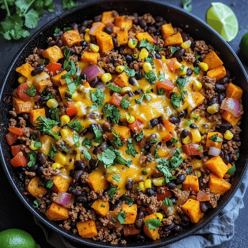 In the world of quick and nutritious meals, the Southwest Ground Beef and Sweet Potato Skillet stands out as a vibrant and hearty option that captures the essence of Southwestern cooking. This dish is not only visually appealing with its mix of colors and textures, but it also delivers a punch of flavor that can satisfy even the heartiest of appetites. As we navigate the hustle and bustle of modern life, finding meals that are both delicious and time-efficient becomes increasingly important. This one-skillet recipe is an excellent solution for busy weeknights, allowing you to prepare a wholesome dinner without the hassle of multiple pots and pans.