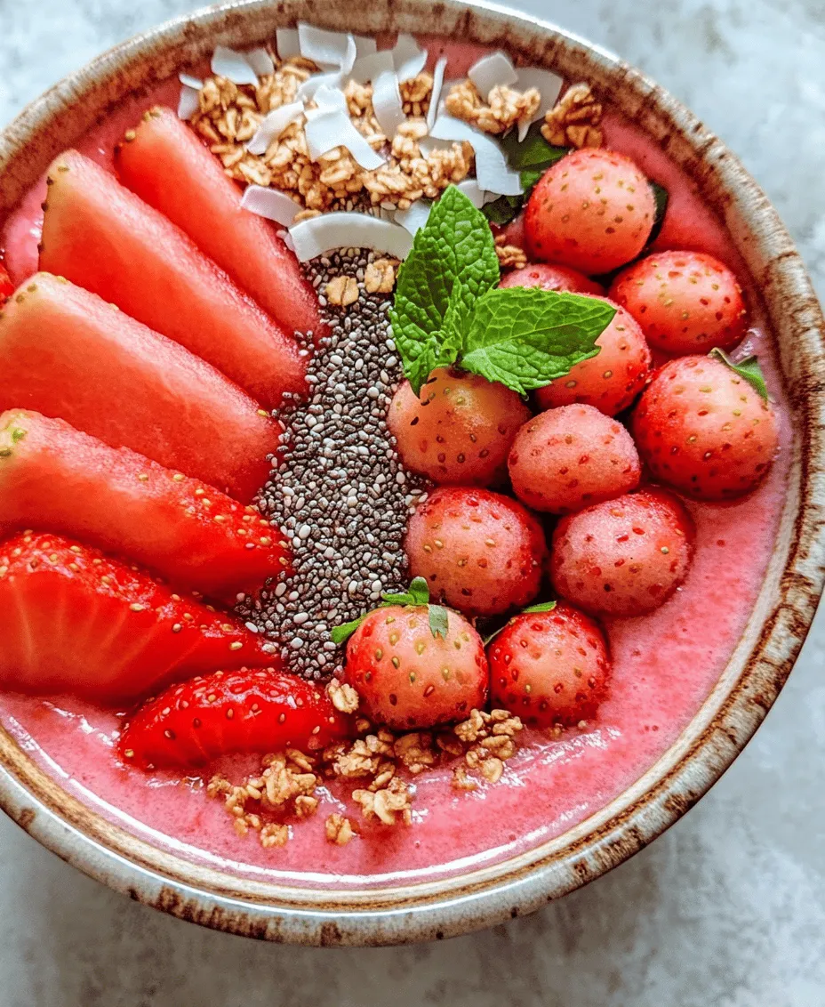 In recent years, smoothie bowls have surged in popularity, transforming from a simple breakfast option into a vibrant meal that not only satisfies your taste buds but also nourishes your body. With their colorful presentations and customizable ingredients, smoothie bowls have become a go-to choice for those seeking a healthy breakfast or snack that feels indulgent. One delightful variation that stands out is the refreshing watermelon and strawberry smoothie bowl. This recipe not only boasts a beautiful array of colors, but it also packs a nutritional punch, making it an excellent choice for anyone looking to enhance their diet.