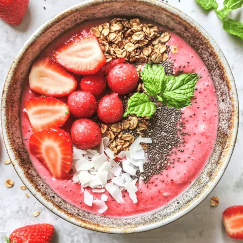 In recent years, smoothie bowls have surged in popularity, transforming from a simple breakfast option into a vibrant meal that not only satisfies your taste buds but also nourishes your body. With their colorful presentations and customizable ingredients, smoothie bowls have become a go-to choice for those seeking a healthy breakfast or snack that feels indulgent. One delightful variation that stands out is the refreshing watermelon and strawberry smoothie bowl. This recipe not only boasts a beautiful array of colors, but it also packs a nutritional punch, making it an excellent choice for anyone looking to enhance their diet.