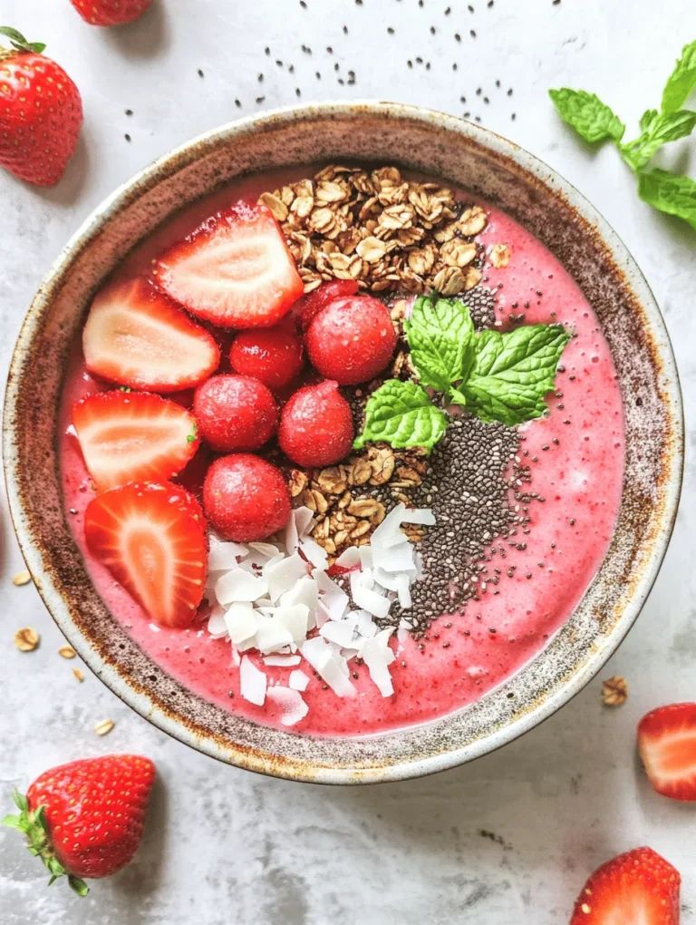 In recent years, smoothie bowls have surged in popularity, transforming from a simple breakfast option into a vibrant meal that not only satisfies your taste buds but also nourishes your body. With their colorful presentations and customizable ingredients, smoothie bowls have become a go-to choice for those seeking a healthy breakfast or snack that feels indulgent. One delightful variation that stands out is the refreshing watermelon and strawberry smoothie bowl. This recipe not only boasts a beautiful array of colors, but it also packs a nutritional punch, making it an excellent choice for anyone looking to enhance their diet.
