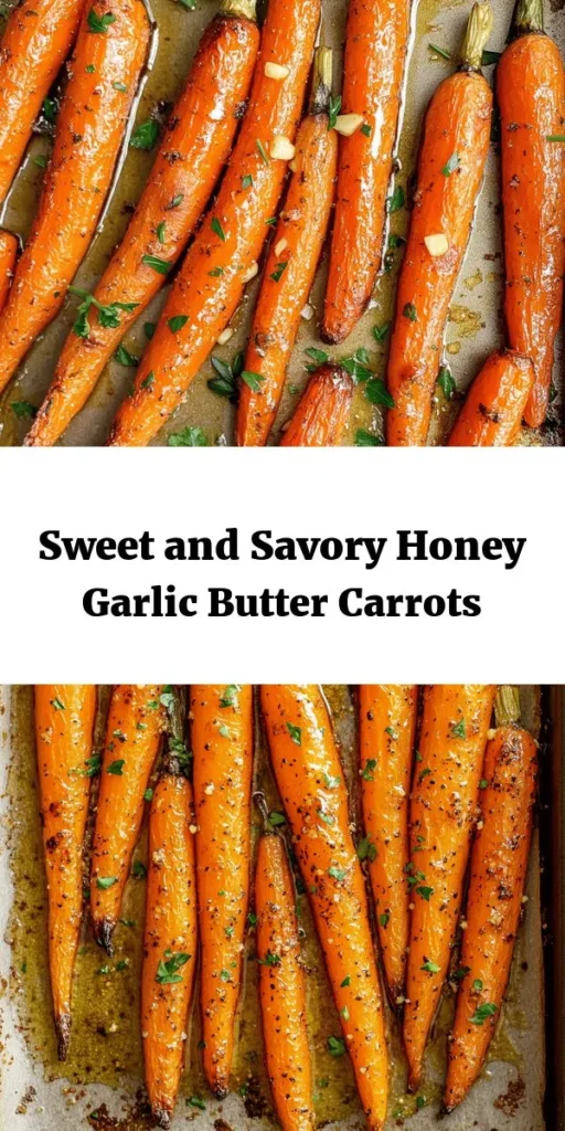 Elevate your side dishes with these Honey Garlic Butter Roasted Carrots! This mouthwatering recipe features tender baby carrots tossed in a sweet and savory honey garlic butter sauce, roasted to perfection. With just a handful of ingredients, including fresh thyme and a sprinkle of parsley for garnish, these carrots are an easy and delicious accompaniment to any meal. Perfect for family dinners or holiday gatherings. Enjoy a burst of flavor in every bite!