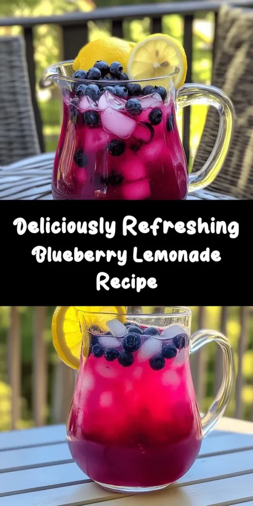 Beat the heat with this Refreshing Blueberry Lemonade! Made with fresh blueberries and zesty lemon juice, this drink is perfect for summer gatherings. Simply simmer blueberries to make a vibrant juice, mix it with lemonade ingredients, and chill. Serve over ice and garnish with lemon slices and blueberries for a stunning presentation. This quick and easy recipe will be a hit at any picnic or party. Stay cool and enjoy every sip!