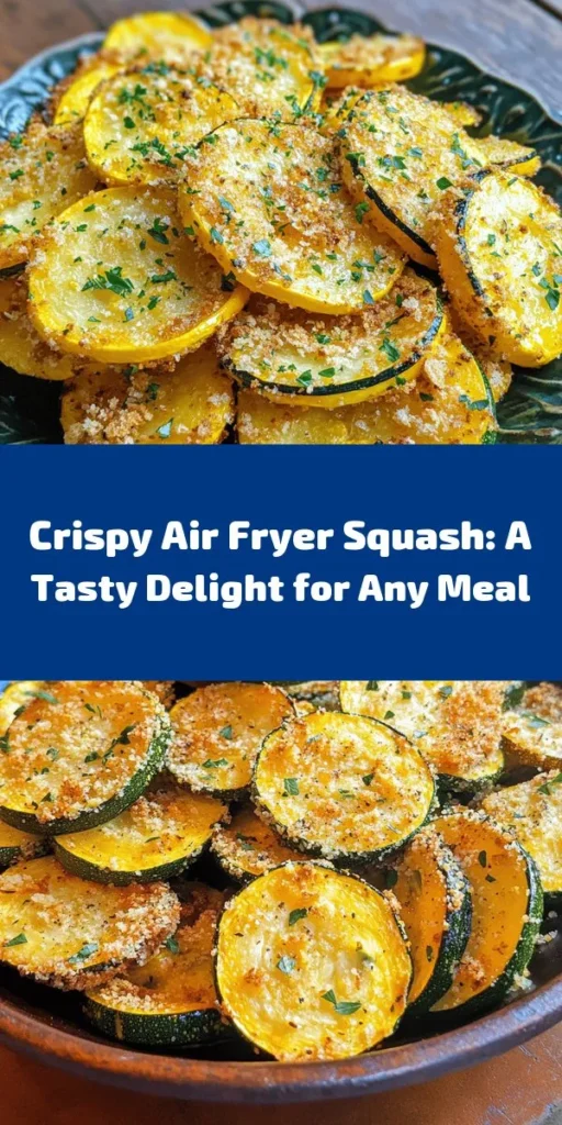Discover the joy of crispy air fryer squash with this easy recipe! Perfectly coated zucchini and yellow squash slices are seasoned with flavorful spices, then air-fried to golden perfection. This healthy, flavorful dish makes a delightful appetizer or side that everyone will love. With just 10 minutes of prep time and simple ingredients, you can enjoy a delicious, crunchy treat that’s light and satisfying. Give it a try today!
