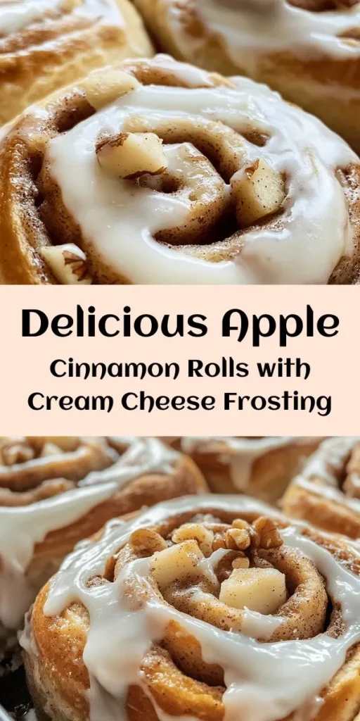 Indulge in the ultimate comfort food with these irresistible apple cinnamon rolls topped with creamy frosting! From kneading the soft dough to filling it with sweet apples and warm spices, this recipe is a delightful journey for your taste buds. The finished rolls are golden and fluffy, drizzled with a luscious cream cheese frosting. Perfect for brunch or a cozy dessert, share this treat and enjoy the warmth of homemade goodness!
