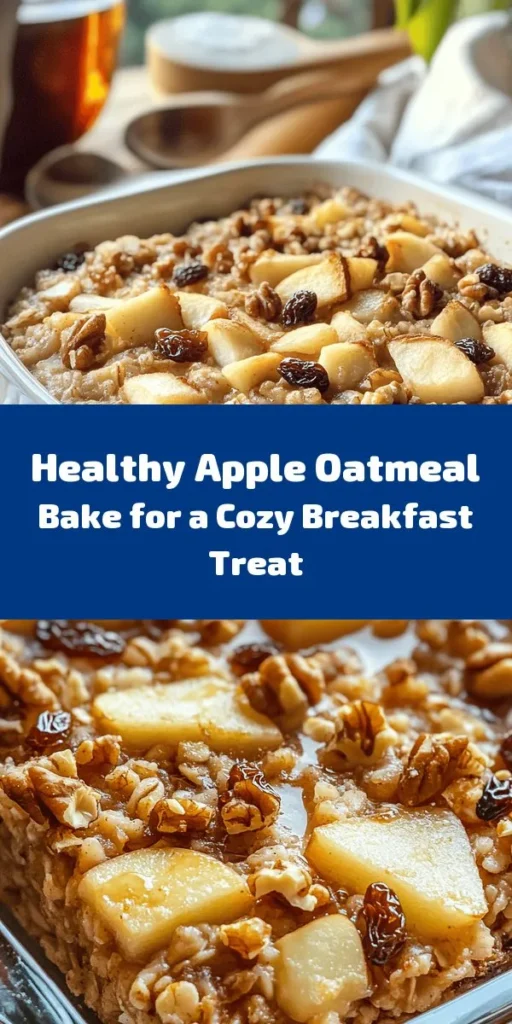 Start your mornings right with this deliciously healthy Apple Oatmeal Breakfast Bake! Packed with rolled oats, sweet apples, and warm spices, it’s a comforting and nutritious dish perfect for the whole family. Easy to make and full of flavor, this bake combines almond milk and maple syrup for a delightful sweetness, while optional walnuts and raisins add extra texture. Bake it up in just 50 minutes and enjoy warm, drizzled with more syrup or a dollop of yogurt. A wholesome start to your day!