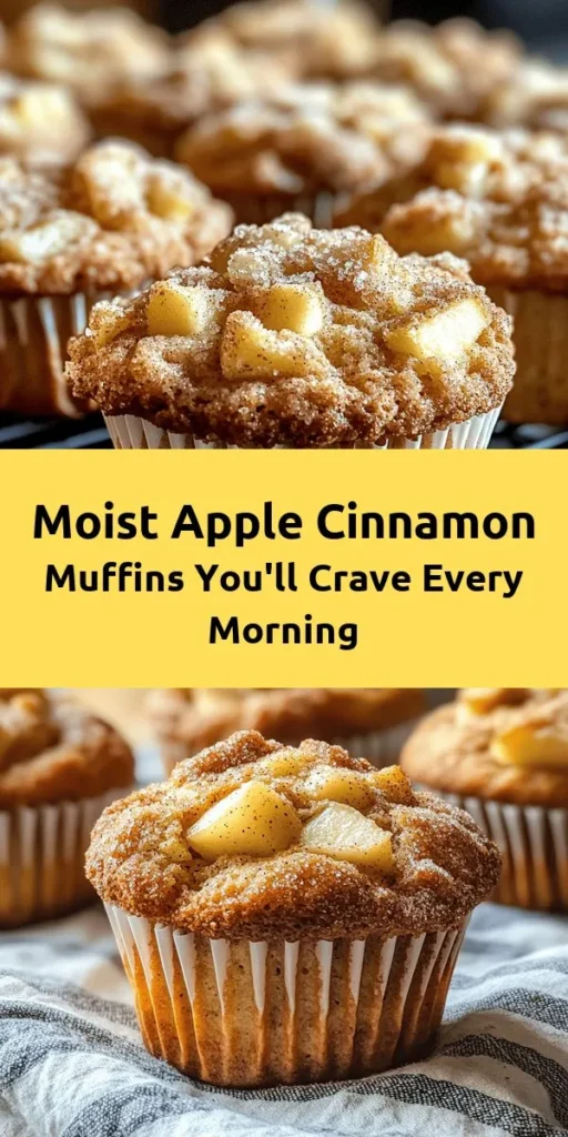 These irresistible moist apple cinnamon muffins are the perfect fall treat! Made with fresh apples, warm spices, and topped with a delightful cinnamon-sugar, they are sure to be a hit with friends and family. With a quick prep time of just 15 minutes and a bake time of 18-22 minutes, you can enjoy these delicious muffins in no time. Ideal for breakfast or a cozy snack, this recipe yields 12 mouthwatering muffins. Happy baking!