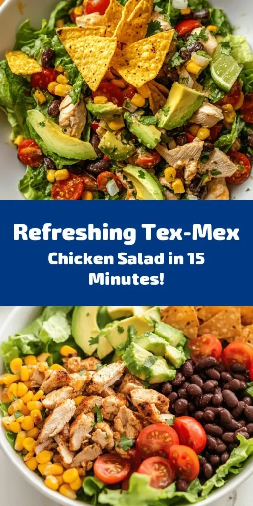 Discover a fresh and vibrant twist on dinner with this Tex-Mex Chopped Chicken Salad Delight! Packed with nutritious ingredients like grilled chicken, black beans, corn, and fresh veggies, this dish is perfect for a quick meal. Toss everything together with a zesty lime dressing for an explosion of flavor. Ready in just 15 minutes, it’s great for lunch or dinner. Add crushed tortilla chips for an extra crunch! Healthy, tasty, and oh-so-easy!
