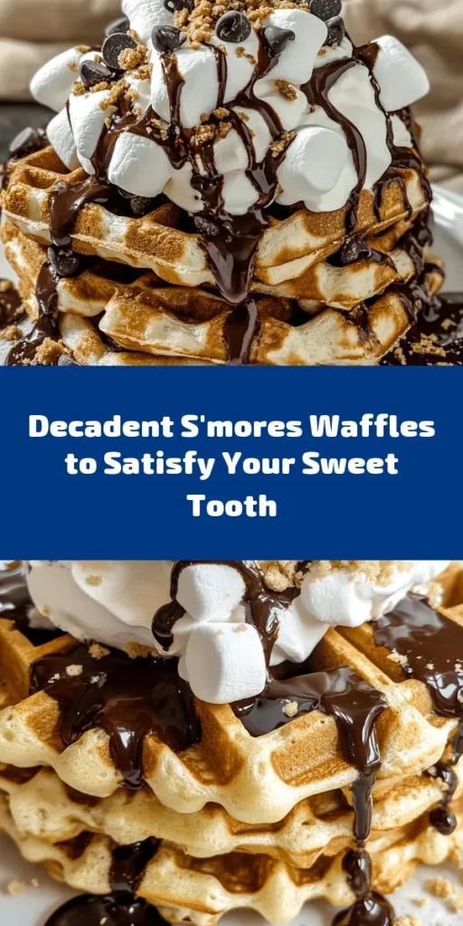 Get ready to elevate your breakfast game with these indulgent S’mores Waffles! Combining fluffy waffles with mini marshmallows, semi-sweet chocolate chips, and graham cracker crumbs, this recipe captures the essence of classic s’mores in every bite. In just 30 minutes, you’ll have a delicious treat that's perfect for a weekend brunch or a fun dessert. Top with whipped cream and extra chocolate sauce for an irresistible finish!